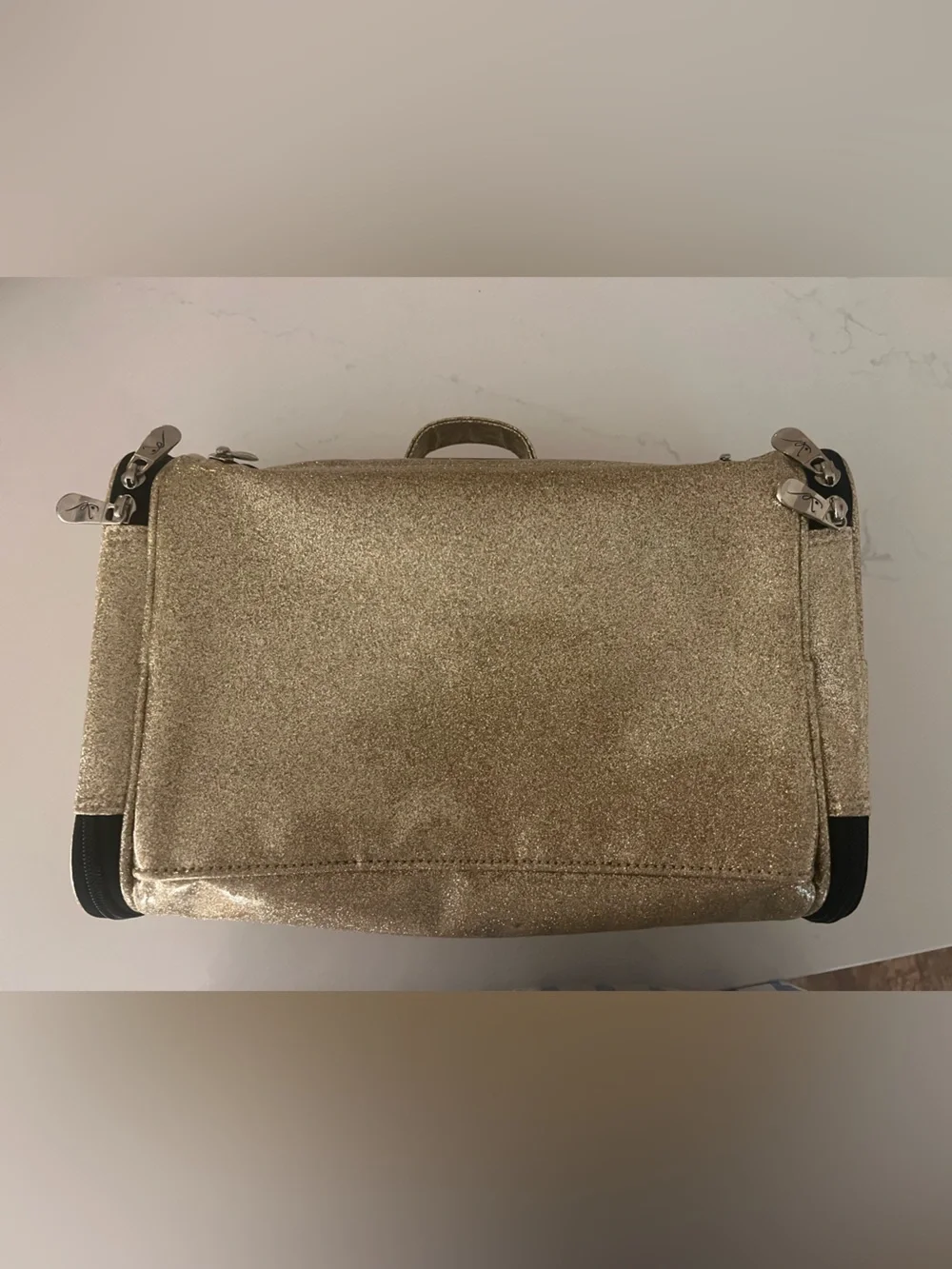 GLAM'R GEAR Glitter Gold Makeup Bag -